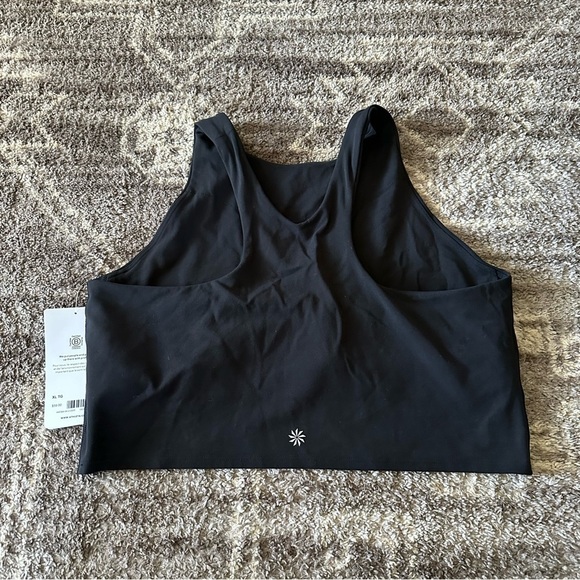 NWT Athleta Conscious Crop Bra A-C Black Powervita - Picture 4 of 7